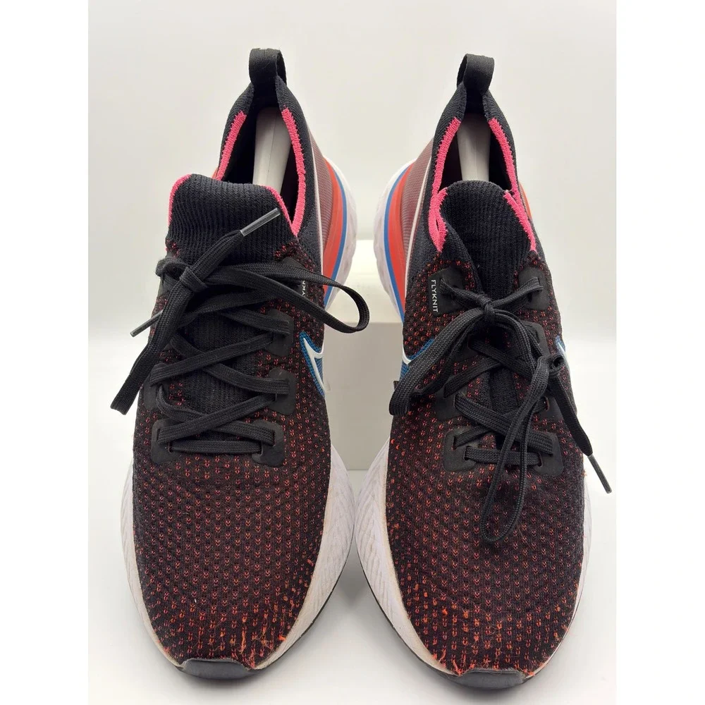 Nike React Infinity Run Flyknit Mens 12 Black University Red CD4371-005